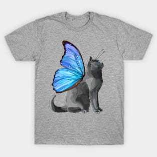 Blue Morpho Flitter Kitty T-Shirt